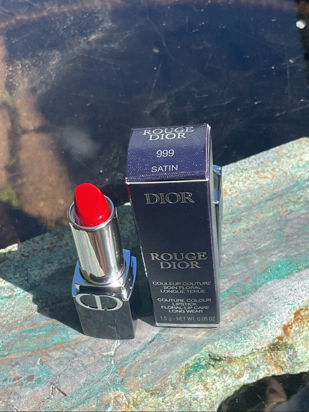 Dior Rouge Lipstick 999 Satin - Vibrant Red